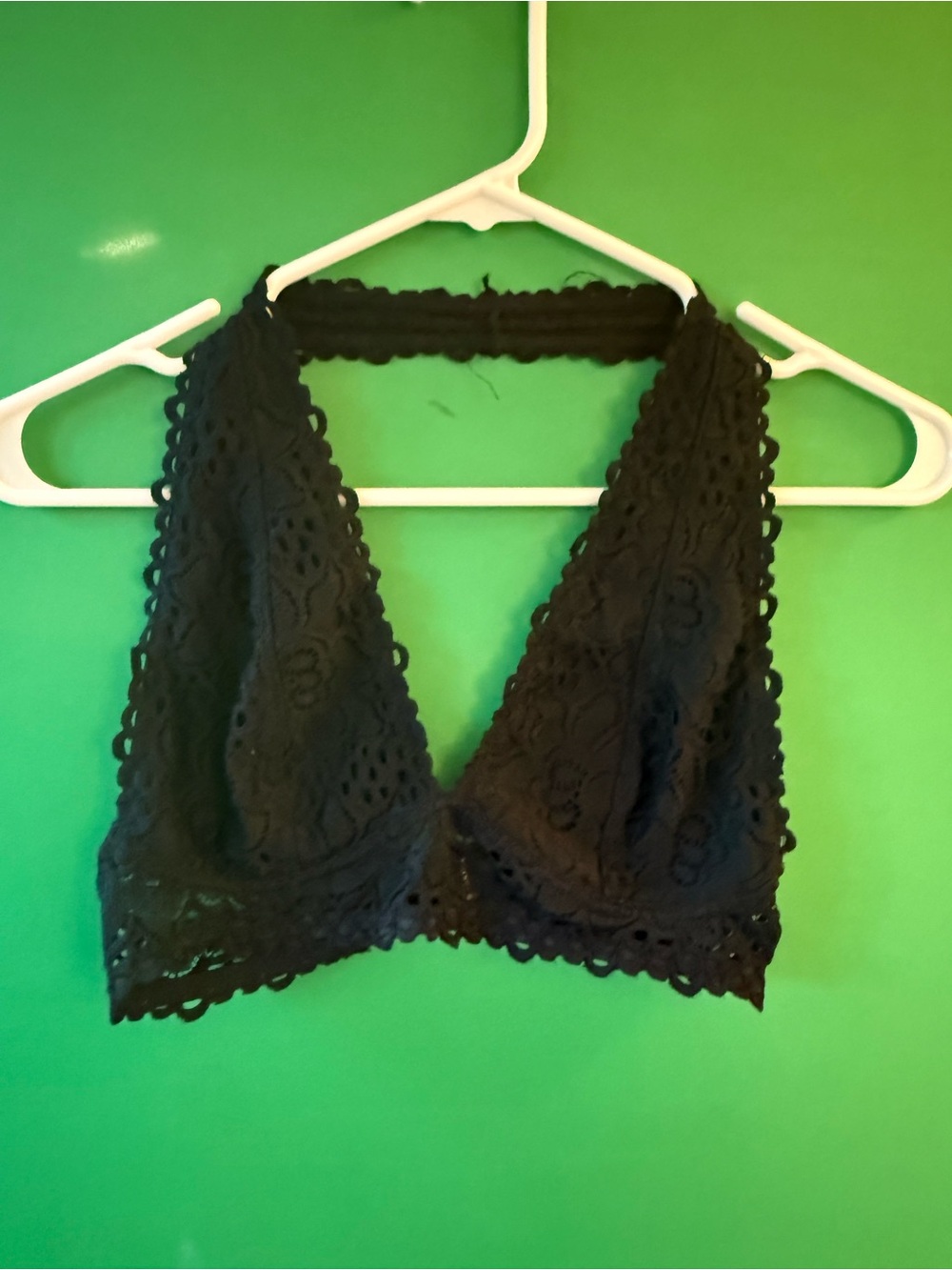 Sexy Black Lace Halter Bralette